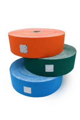 Cotton Therapeutic Tape - Blue Color - Big Roll Kinesiology Tape 5cm x 32m by Rockford Kinesiology