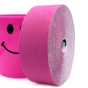 Gold Edition Kinesiology Tape for SPORTS - Synthetic Fibers by Rockford Kinesiology - Pink Color - 5cm x 32m