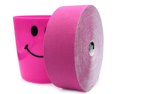 Gold Edition Kinesiology Tape for SPORTS - Synthetic Fibers by Rockford Kinesiology - Pink Color - 5cm x 32m
