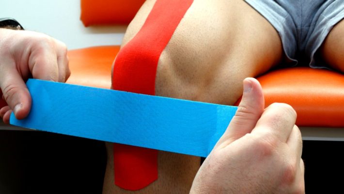Cotton Therapeutic Tape – Blue Color – Big Roll Kinesiology Tape 5cm x 32m by Rockford Kinesiology